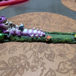 Purple Caterpillar Candle Holder